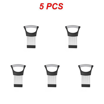 1 ~ 10 tk Sibulanõel roostevabast terasest fikseeritud nõelakahvliga köögiviljade puuvilja viilutaja lõikehoidja köögitarviku tööriist