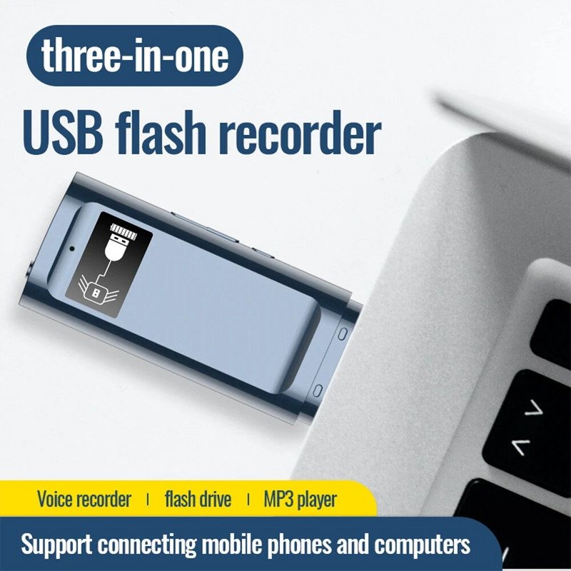 8GB 16GB USB įrašymo rašiklis mini garso įrašymo įrenginys Triukšmo mažinimo ilgas įrašymo rašiklis Skaitmeninis garso įrašymo įrenginys MP3 muzikos grotuvas