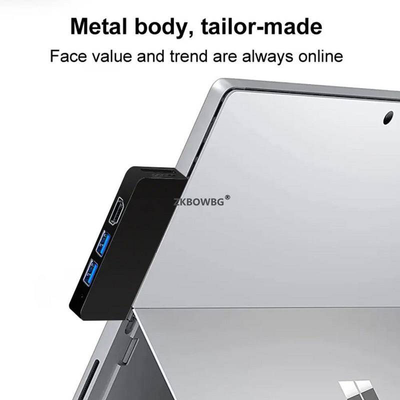 USB C elosztó Microsoft Surface Pro X 8 9 C típusú dokkolóadapter USB 3.0 HDMI TF SD kártyaolvasó laptop dokkoló állomások osztó