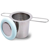 Arbatos infuzinis nerūdijančio plieno arbatos sietelis sulankstoma rankena arbatos filtras ypač smulkaus tinklelio sietelio virimo krepšelis