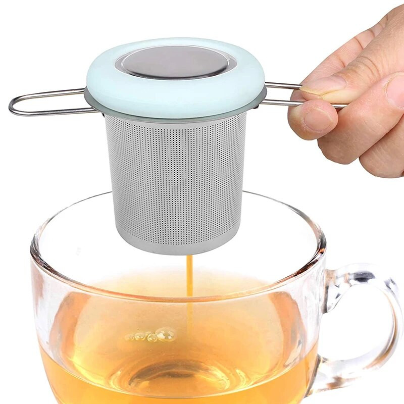 Arbatos infuzinis nerūdijančio plieno arbatos sietelis sulankstoma rankena arbatos filtras ypač smulkaus tinklelio sietelio virimo krepšelis