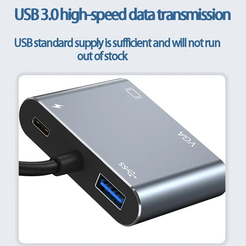 „Type“ prie HD prijungimo stoties mobiliojo kompiuterio jungties projektoriaus keitiklis „Mate20“, prijungtas prie televizoriaus VGA projekcijos HD laidas, taikomas „App“