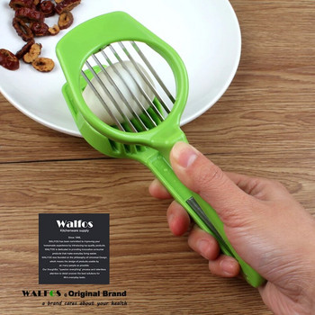 WALFOS Кухненски инструмент за готвене от неръждаема стомана Резачка за плодове и гъби с дълга дръжка