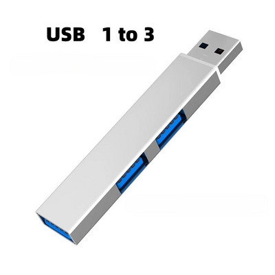 Mini USB hub bővítmények 5 Gbps 4 port USB Splitter Multiport 3.0 2.0 Adapter Station adat alumínium nagy sebességű C típusú laptopokhoz