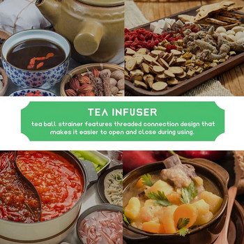 Инфузери за чай за насипен чай, цедка за чай от неръждаема стомана, дифузер за чай с изключително фина мрежа за приготвяне на чай, подправки