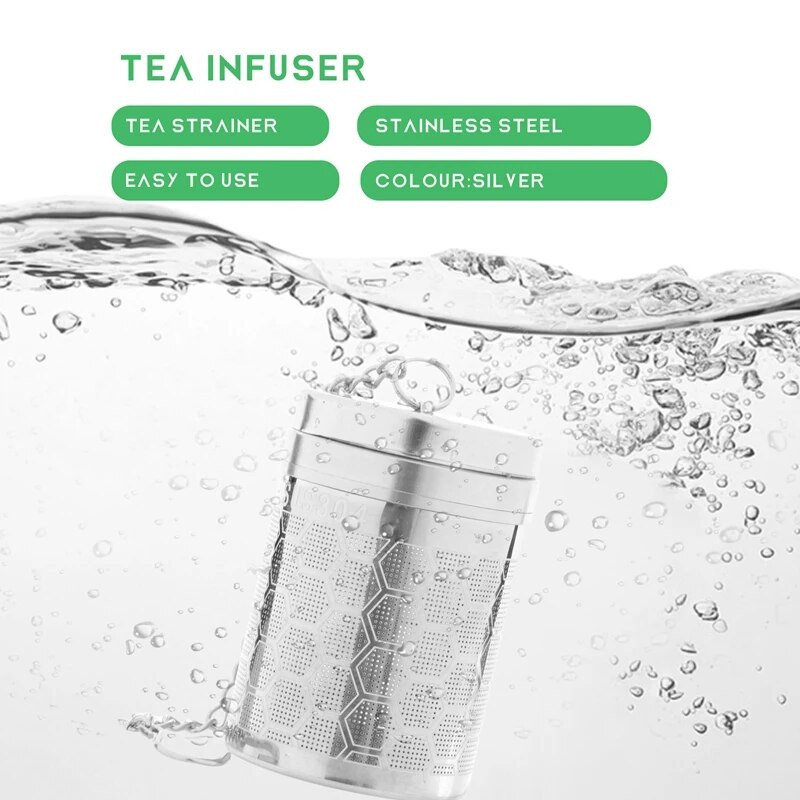 Tea infúziók laza teához, rozsdamentes acél teaszűrő, extra finom hálós teadiffúzor teafőzéshez, fűszerek