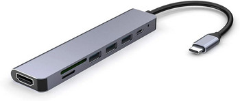 Προσαρμογέας συμβατός με USB 3.1 Type-C σε HDMI 4K Thunderbolt USB C Hub Usb3.0 TF SD Reader PD για MacBookPro Air USB C Splitter