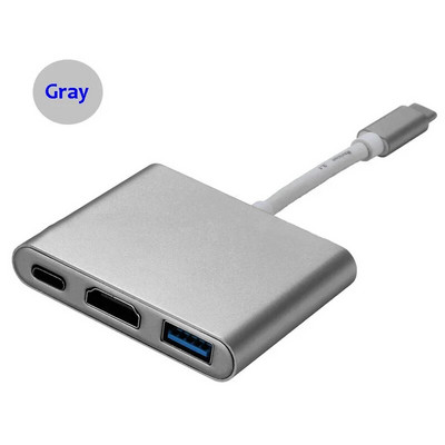 TurboTech USB C centrmezgls uz HDMI, C tipa USB adaptera dokstacija ar PD operētājsistēmai MacBook Pro Air Samsung Galaxy S8 S9 S10 piezīme 8 9 10 Android