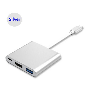 TurboTech USB C centrmezgls uz HDMI, C tipa USB adaptera dokstacija ar PD operētājsistēmai MacBook Pro Air Samsung Galaxy S8 S9 S10 piezīme 8 9 10 Android