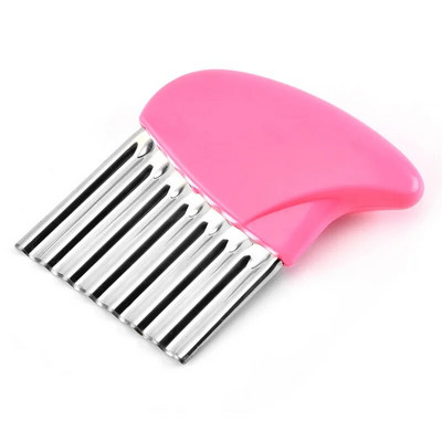 Virtuvinis banguotas bulvių pjaustytuvas nerūdijančio plieno pjaustyklė Svogūnų traškučiai Prancūziška gruzdintuvė smulkintuvas Daržovių peilis Maisto raukšlių įrankiai