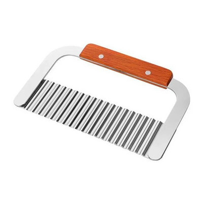 Virtuvinis banguotas bulvių pjaustytuvas nerūdijančio plieno pjaustyklė Svogūnų traškučiai Prancūziška gruzdintuvė smulkintuvas Daržovių peilis Maisto raukšlių įrankiai