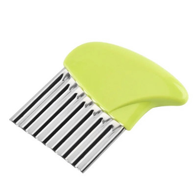 Virtuvinis banguotas bulvių pjaustytuvas nerūdijančio plieno pjaustyklė Svogūnų traškučiai Prancūziška gruzdintuvė smulkintuvas Daržovių peilis Maisto raukšlių įrankiai