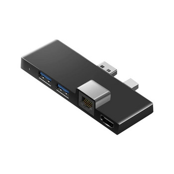 За Surface Pro 4 5 6 Docking Station Hub с 4K -съвместим четец на TF карти Gigabit Ethernet 2 USB 3.1 Gen 1 порт