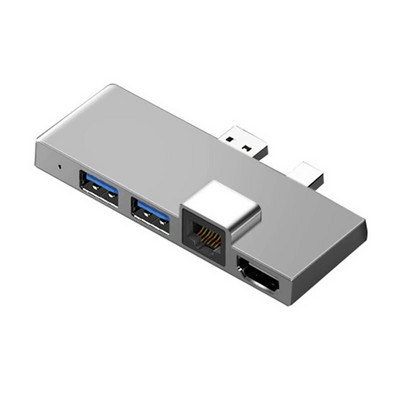 Skirta „Surface Pro 4 5 6 Docking Station Hub“ su 4K suderinamu TF kortelių skaitytuvu „Gigabit Ethernet 2“ USB 3.1 Gen 1 prievadas