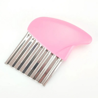 Rezač krumpirića Aparat za pečenje krumpirića Valoviti nož od nehrđajućeg čelika Sjeckalica za pomfrit Nož za krumpir Sjeckalica Valoviti rezač