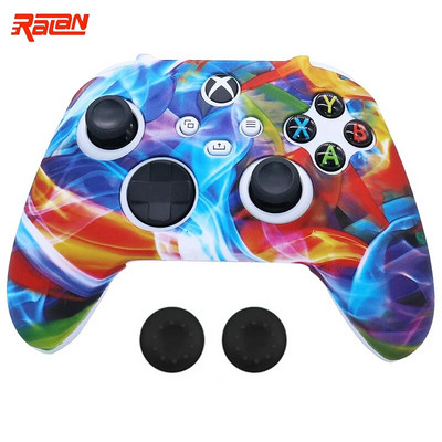 Nauji silikoniniai minkšti apsauginiai žaidimų pultelio dėklai, skirti Xbox serijos S/X valdikliui, žaidimo rankenos vairasvirtės dangtelio apvalkalas su rankenos dangteliais