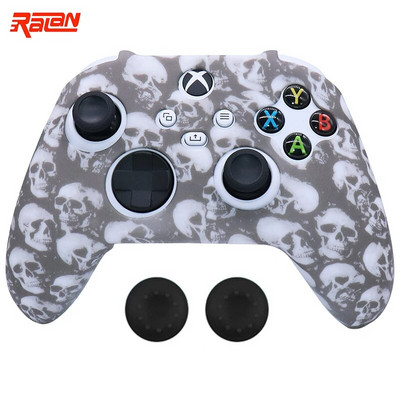 Nauji silikoniniai minkšti apsauginiai žaidimų pultelio dėklai, skirti Xbox serijos S/X valdikliui, žaidimo rankenos vairasvirtės dangtelio apvalkalas su rankenos dangteliais