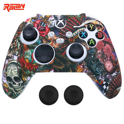 Nauji silikoniniai minkšti apsauginiai žaidimų pultelio dėklai, skirti Xbox serijos S/X valdikliui, žaidimo rankenos vairasvirtės dangtelio apvalkalas su rankenos dangteliais