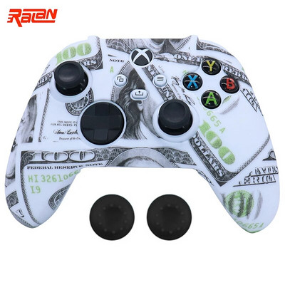Nauji silikoniniai minkšti apsauginiai žaidimų pultelio dėklai, skirti Xbox serijos S/X valdikliui, žaidimo rankenos vairasvirtės dangtelio apvalkalas su rankenos dangteliais