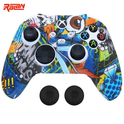 Nauji silikoniniai minkšti apsauginiai žaidimų pultelio dėklai, skirti Xbox serijos S/X valdikliui, žaidimo rankenos vairasvirtės dangtelio apvalkalas su rankenos dangteliais