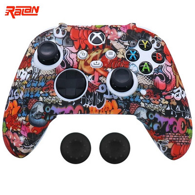 Nauji silikoniniai minkšti apsauginiai žaidimų pultelio dėklai, skirti Xbox serijos S/X valdikliui, žaidimo rankenos vairasvirtės dangtelio apvalkalas su rankenos dangteliais