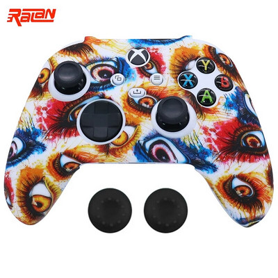 Nauji silikoniniai minkšti apsauginiai žaidimų pultelio dėklai, skirti Xbox serijos S/X valdikliui, žaidimo rankenos vairasvirtės dangtelio apvalkalas su rankenos dangteliais