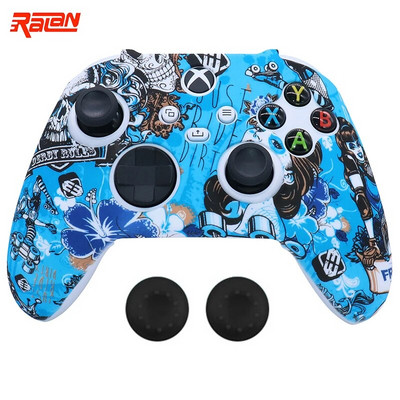 Nauji silikoniniai minkšti apsauginiai žaidimų pultelio dėklai, skirti Xbox serijos S/X valdikliui, žaidimo rankenos vairasvirtės dangtelio apvalkalas su rankenos dangteliais