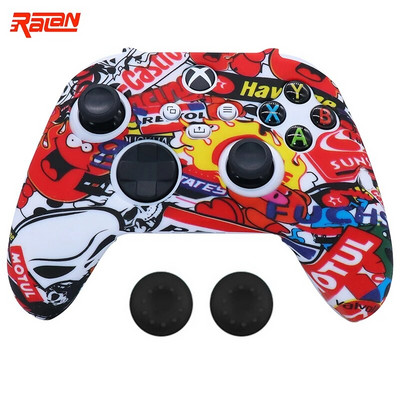 Nauji silikoniniai minkšti apsauginiai žaidimų pultelio dėklai, skirti Xbox serijos S/X valdikliui, žaidimo rankenos vairasvirtės dangtelio apvalkalas su rankenos dangteliais