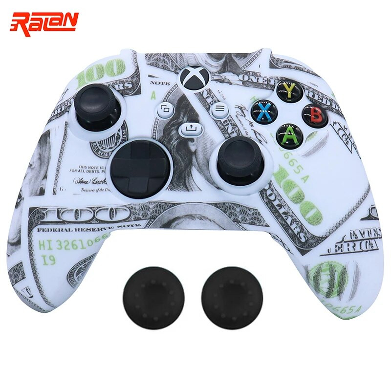 Nauji silikoniniai minkšti apsauginiai žaidimų pultelio dėklai, skirti Xbox serijos S/X valdikliui, žaidimo rankenos vairasvirtės dangtelio apvalkalas su rankenos dangteliais