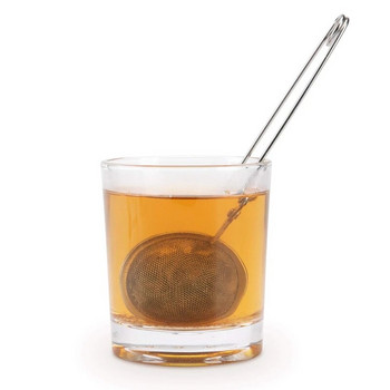 ГОРЕЩА РАЗПРОДАЖБА 3 пакета Snap Ball Цедка за чай Цедка за чай от неръждаема стомана с дръжка за насипен чай Фини мрежести топки за чай Филтър за настойка