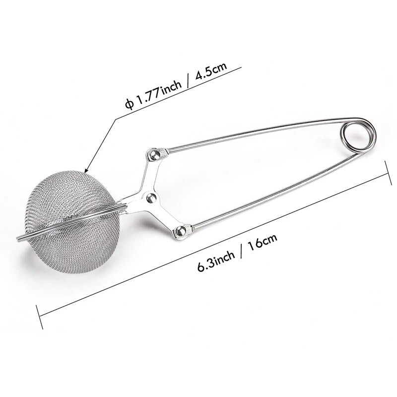 KUUM MÜÜK, 3 paki palliga teesõel roostevabast terasest teesõel käepidemega lahtise tee jaoks peene võrguga teepallide filtriga infusioon