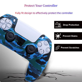 Силиконов защитен калъф против хлъзгане за SONY Playstation 5 PS5 джойстици Аксесоари за контролери с капачки за палци