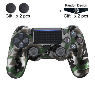 Data Frog mīksts silikona gēla gumijas korpusa vāciņš priekš SONY Playstation 4 PS4 kontroliera aizsardzības korpuss PS4 Pro plānam spēļu pults