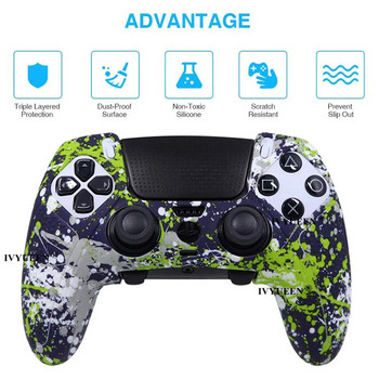 IVYUEEN για PlayStation PS 5 Edge Controller Silicone Case Water Transform Printing Protective Skin for DualSense Elite Control