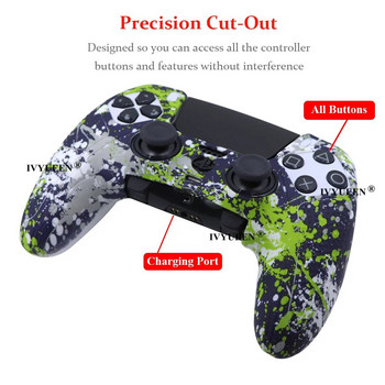 IVYUEEN για PlayStation PS 5 Edge Controller Silicone Case Water Transform Printing Protective Skin for DualSense Elite Control
