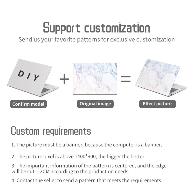 „Pasidaryk pats“ nešiojamojo kompiuterio dangtelių lipdukai nešiojamojo kompiuterio PVC danga 13.3"14"15.6"17.3" vinilo lipdukai, skirti Macbook/Lenovo/Asus/HP/Dell Decorate Decal