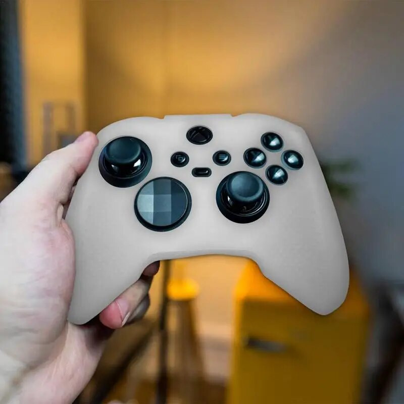 „Xboxone Elite Series 2“ valdiklio „Elite 2“ neslystančio silikono apsauginio dangtelio dygliuota oda dėklo apsauga nykščio rankenų dangteliai