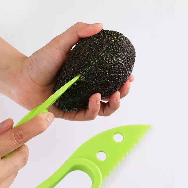 3 în 1 Kiwi Avocado Tăiător de curățat Shea Corer Unt Fructe Cutter Separator Pulpa Unelte Cuțit de Avocado din plastic Gadgets de bucătărie