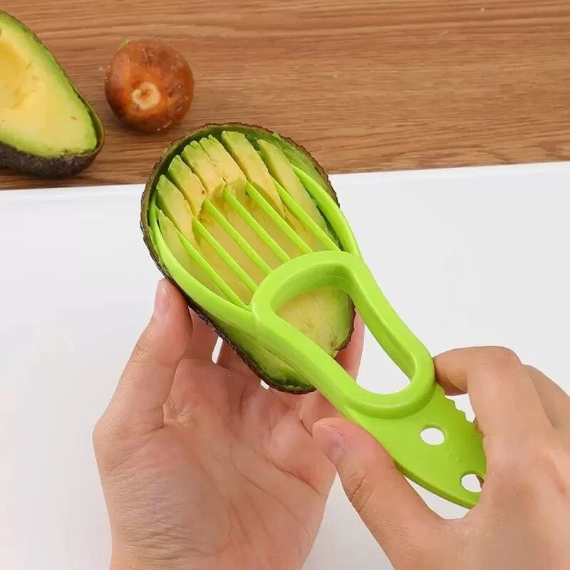3 în 1 Kiwi Avocado Tăiător de curățat Shea Corer Unt Fructe Cutter Separator Pulpa Unelte Cuțit de Avocado din plastic Gadgets de bucătărie