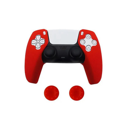 Противоплъзгаща се силиконова обвивка Skin за Sony PlayStation DualSense 5 PS5 Controller Case Thumb Stick Grip Cap Геймпад Thumbstick