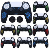 Minkštas silicio dėklas, skirtas PlayStation 5 Skin Dėklas PS5 valdikliui Gamepad Joystick Vaizdo žaidimų priedai Cover Stick Grip dangteliai
