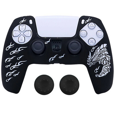 Minkštas silicio dėklas, skirtas PlayStation 5 Skin Dėklas PS5 valdikliui Gamepad Joystick Vaizdo žaidimų priedai Cover Stick Grip dangteliai