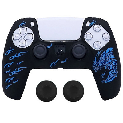 Minkštas silicio dėklas, skirtas PlayStation 5 Skin Dėklas PS5 valdikliui Gamepad Joystick Vaizdo žaidimų priedai Cover Stick Grip dangteliai
