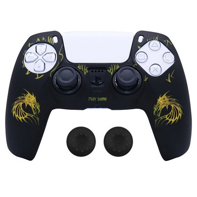 Minkštas silicio dėklas, skirtas PlayStation 5 Skin Dėklas PS5 valdikliui Gamepad Joystick Vaizdo žaidimų priedai Cover Stick Grip dangteliai