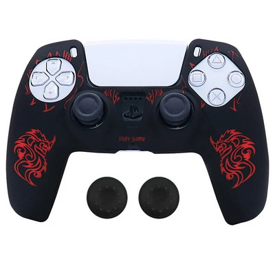 Minkštas silicio dėklas, skirtas PlayStation 5 Skin Dėklas PS5 valdikliui Gamepad Joystick Vaizdo žaidimų priedai Cover Stick Grip dangteliai