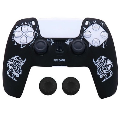 Minkštas silicio dėklas, skirtas PlayStation 5 Skin Dėklas PS5 valdikliui Gamepad Joystick Vaizdo žaidimų priedai Cover Stick Grip dangteliai