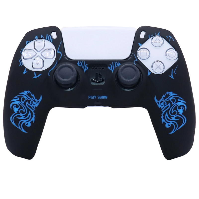 Puha szilikon tok PlayStation 5-höz Skin tokok PS5 vezérlőhöz Gamepad Joystick Videojáték-tartozékok Cover Stick markolat sapkák