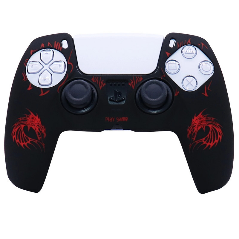 Puha szilikon tok PlayStation 5-höz Skin tokok PS5 vezérlőhöz Gamepad Joystick Videojáték-tartozékok Cover Stick markolat sapkák