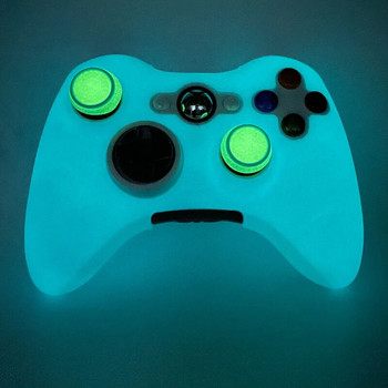 Glow in Dark Απαλή θήκη σιλικόνης για χειριστήριο Xbox360 Παιχνίδια Αξεσουάρ Κάλυμμα χειριστηρίου παιχνιδιών για θήκη δέρματος χειριστηρίου Xbox 360