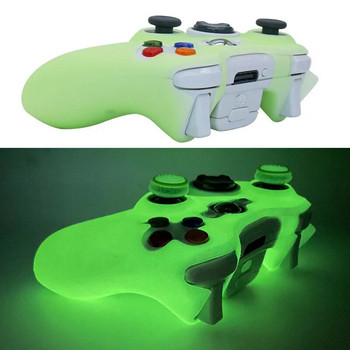 Светещ в тъмното мек силиконов калъф за Xbox360 Контролер Игри Аксесоари Геймпад Джойстик Калъф за Xbox 360 Контролер Skin Case